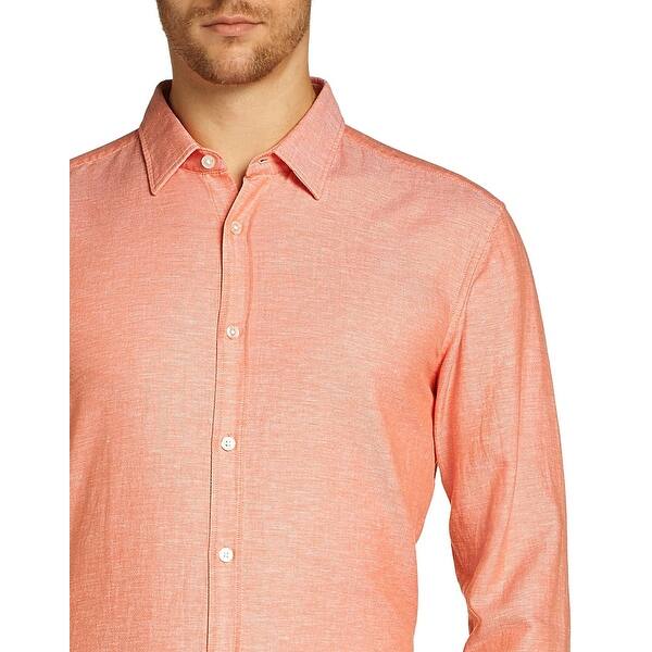 Shop Hugo Boss Mens Ronni Slim Micro Diamond Pattern Button Down