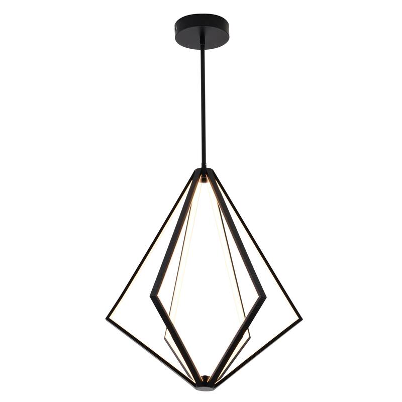 6-Light Black Metal LED Chandelier With Silicone Diffusers