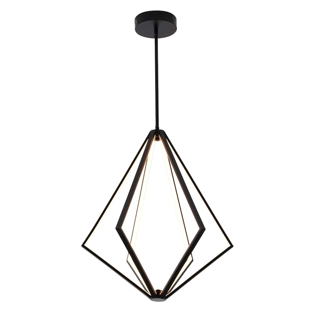6-Light Black Metal LED Chandelier With Silicone Diffusers