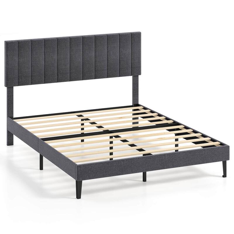 Costway Twin/Full/Queen Size Bed Frame with Height Adjustable Vertical - Queen