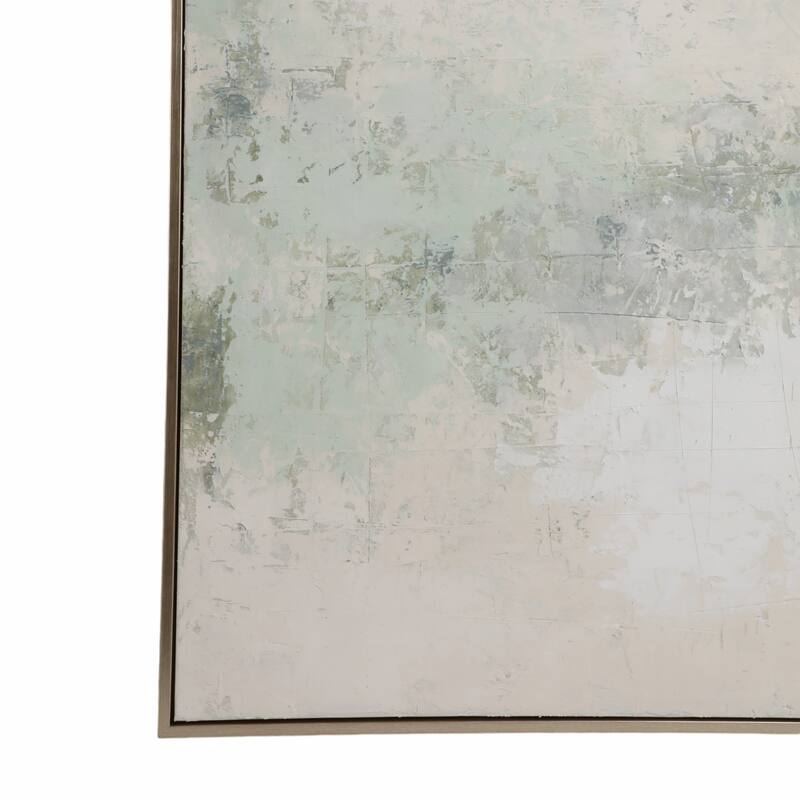 Canvas Wall Art Glam Modern Wood Frame Abstract Design - 60" Green
