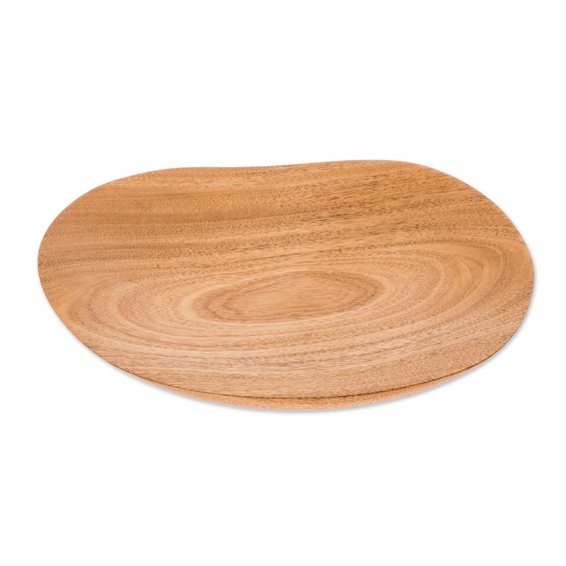 Novica Handmade Beautiful Repast Mahogany Wood Platter