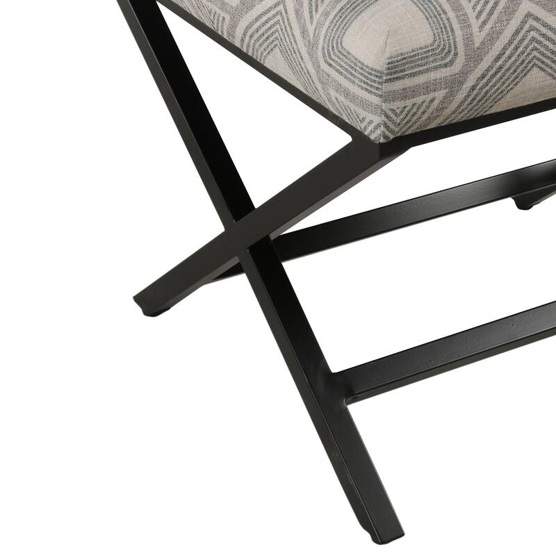 Porch & Den Boucher Modern Metal X-base Square Ottoman