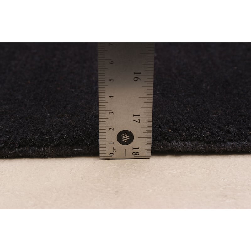 ECARPETGALLERY Hand-knotted Opulence Dark Purple Wool Rug - 11'6 x 11'2