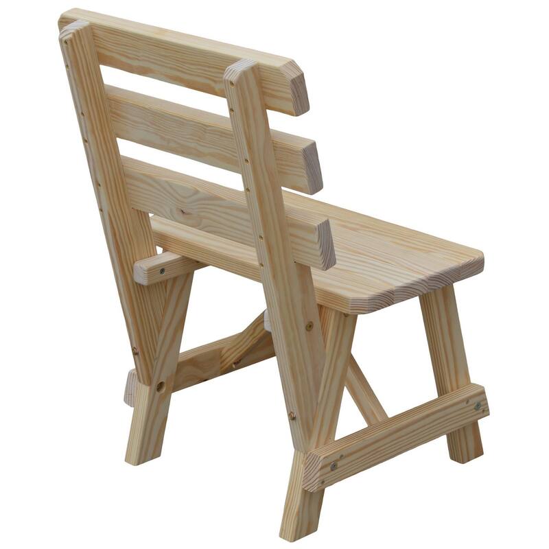Pine 2' Traditional Backed Bench