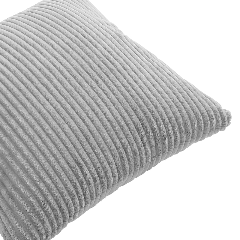 Set of 2 Modern Square Corduroy Accent Throw Pillow