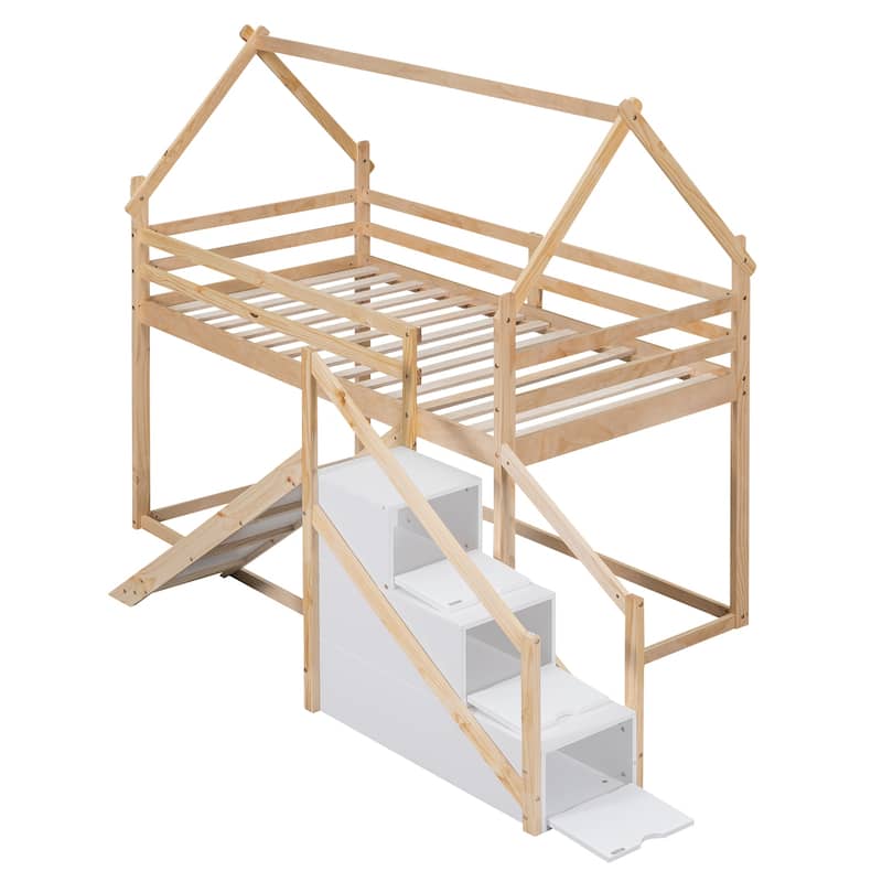 Twin over Twin House Loft Bed