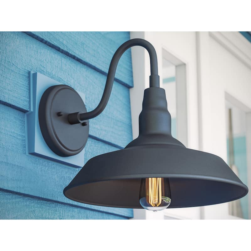 Kenroy Home Dale 1-Light Exterior Wall Sconce - Black - Large