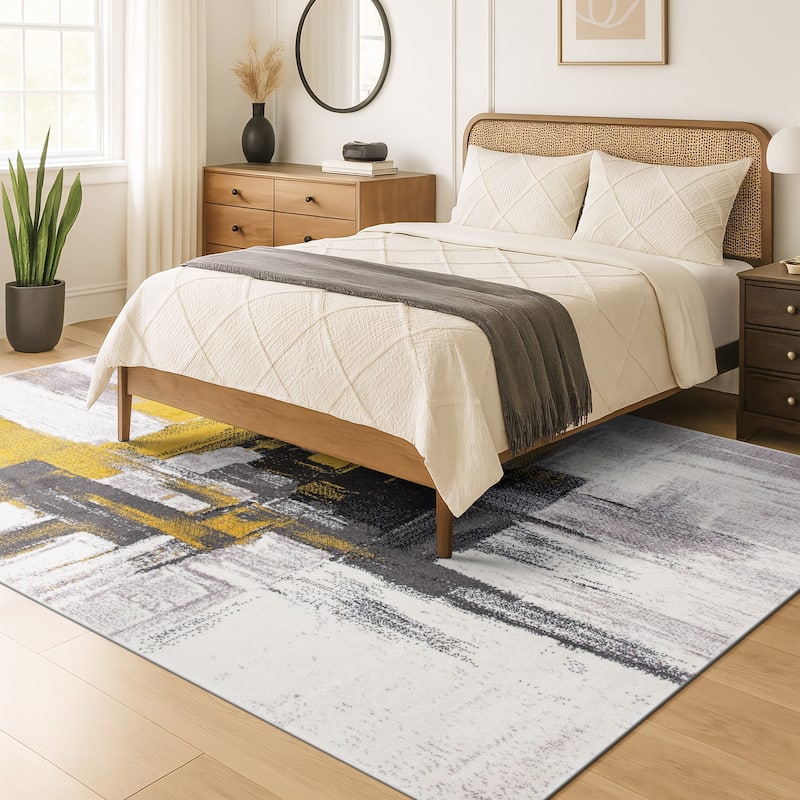 World Rug Gallery Modern Abstract Art Area Rug