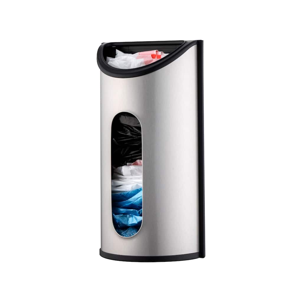 Innovaze Stainless Steel Plastic Bag Holder & Dispenser for Kitchen Organization