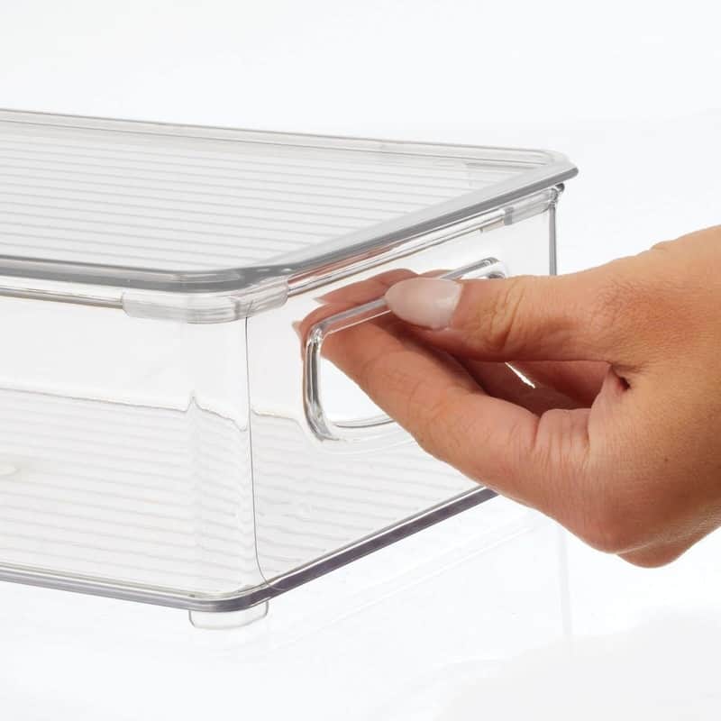 Plastic Storage Bin Box Container with Lid 4 Pack