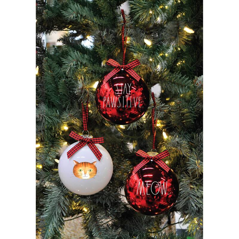 Rae Dunn Set of 3 PET THEMED CHRISTMAS Ornaments