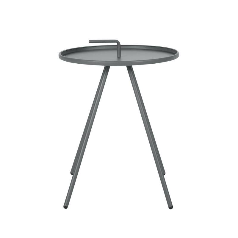 Vida Outdoor 16.5-inch Side Table with Steel Legs by Christopher Knight Home
