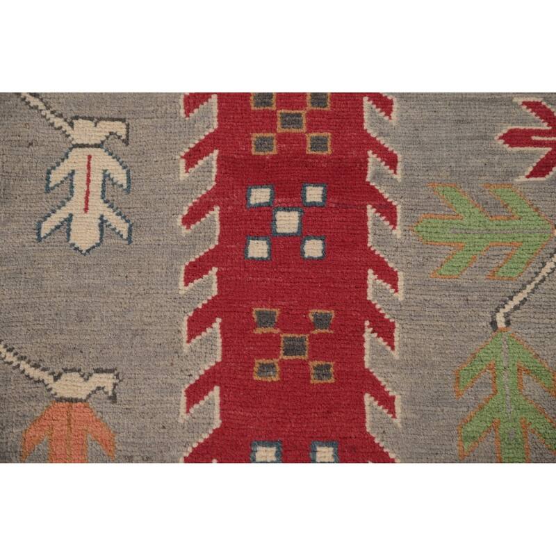 Kazak Oriental Area Rug Handmade Living Room Wool Carpet - 8'0" x 11'7"