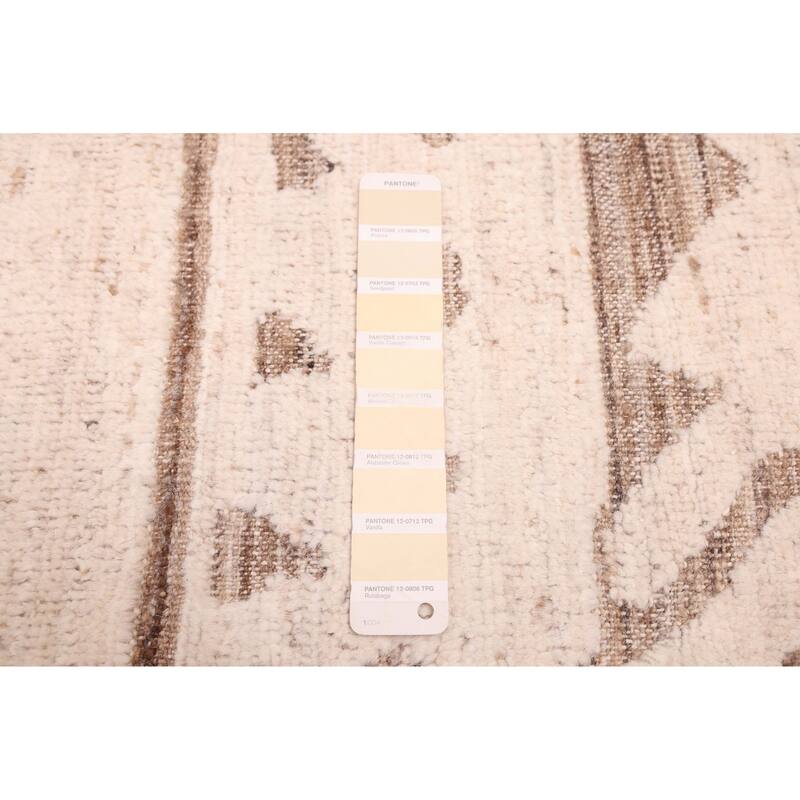 ECARPETGALLERY Hand-knotted Pak Finest Marrakesh Ivory Wool Rug - 9'5 x 11'11