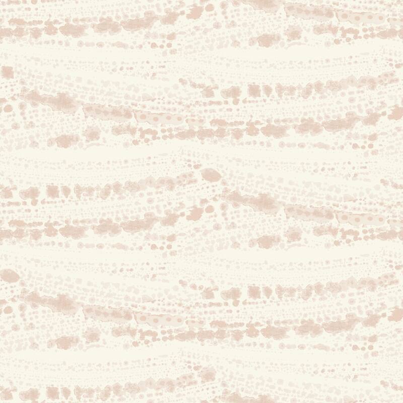 Chesapeake Rannell Peach Abstract Scallop Wallpaper