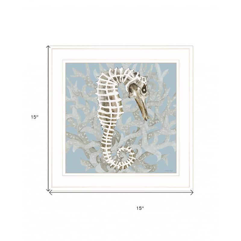 Coral Seahorse I 2 White Framed Print Wall Art - Bed Bath & Beyond ...