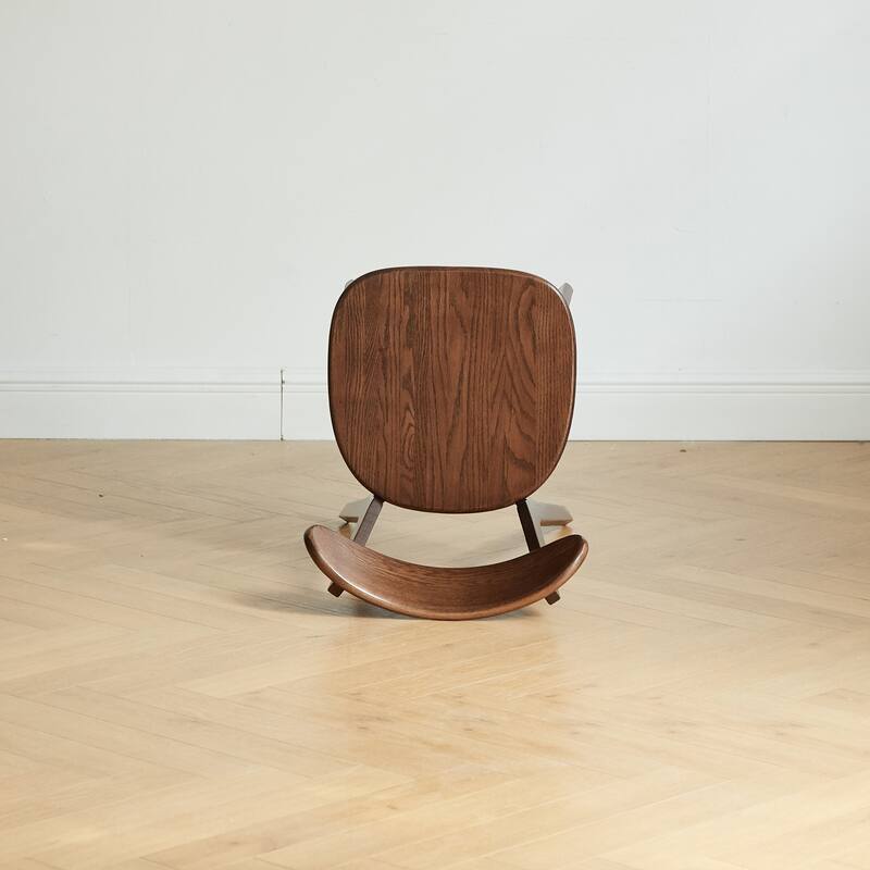 Modern Solid Wood 2 Piece Kitchen Dining Chair with Curved Backrest, Non Slip Feet for Dining Room Kitchen Living Room Bedroom