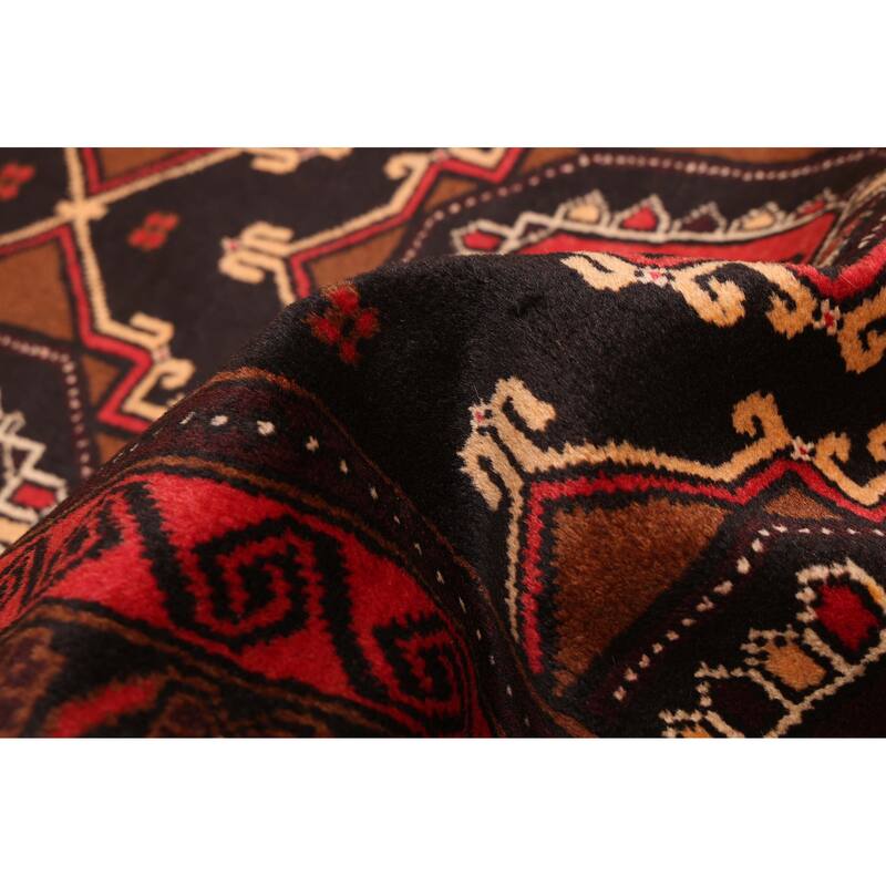 ECARPETGALLERY Hand-knotted Teimani Black, Brown Wool Rug - 3'7 x 6'7