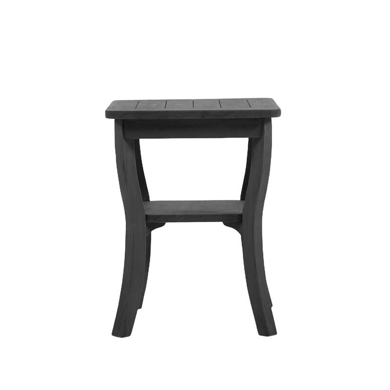 Black Wood Patio Accent Chairs with Water-Resistant Cushions