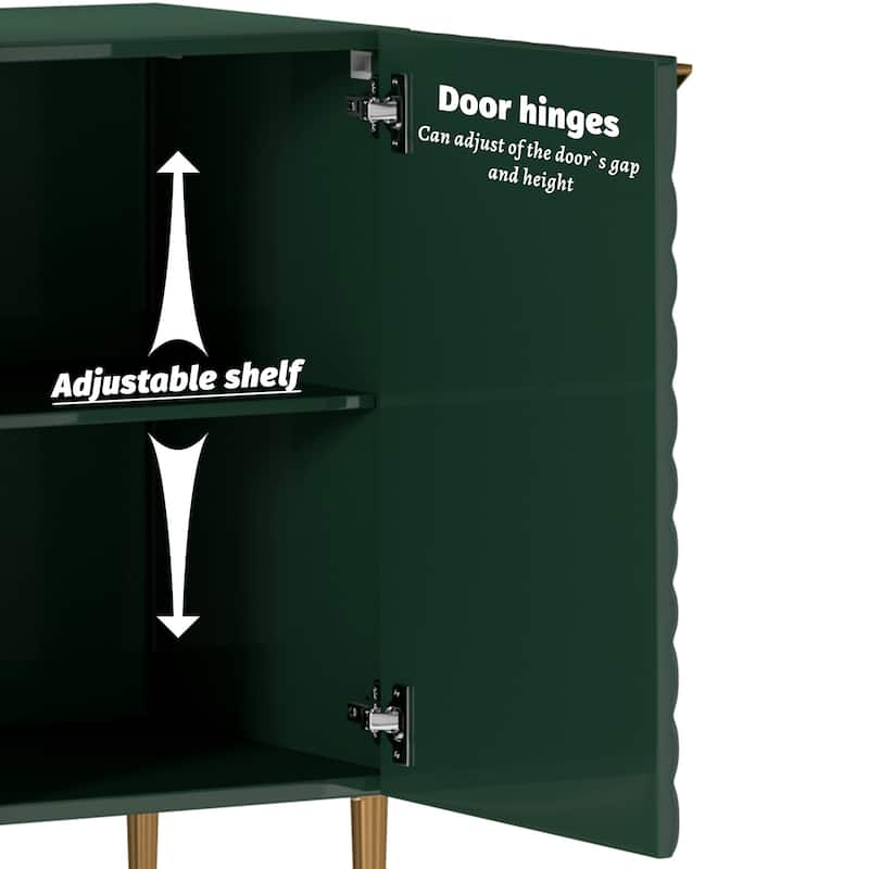 Clihome 2-Door Storage Buffet Sideboard with Adjustable Shelf