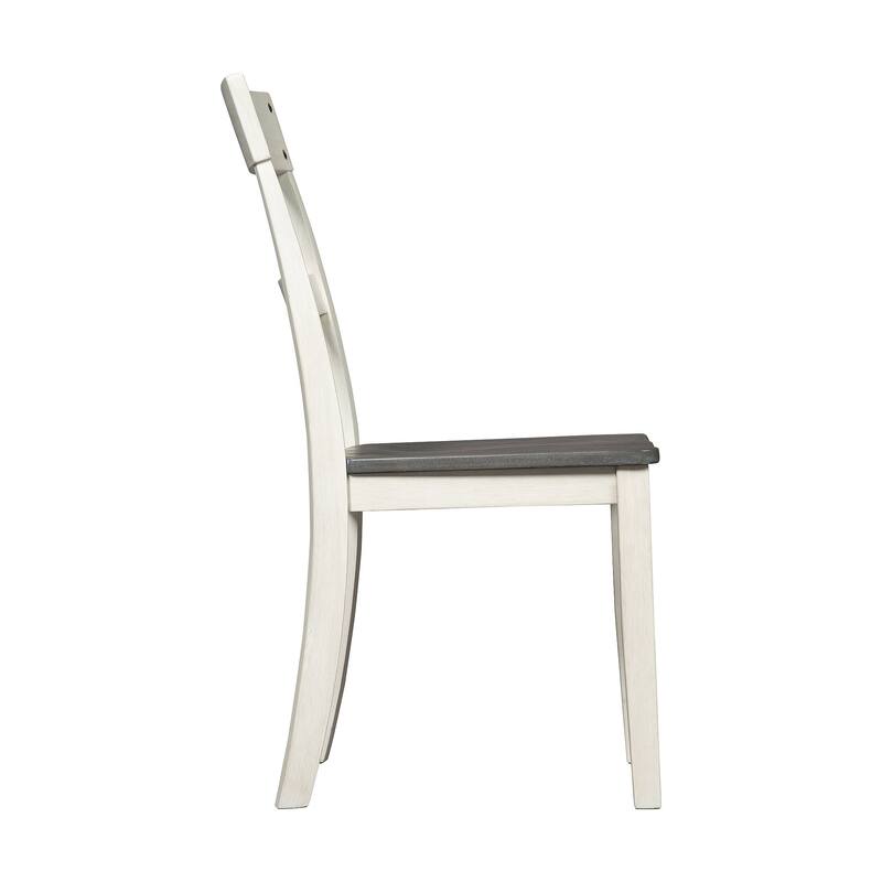 Nelling White/ Weathered Brown Wood Dining Chair (Set of 2) - Side Chair