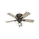 preview thumbnail 2 of 13, Hunter 42" Crestfield Low Profile Ceiling Fan with 3-Light LED Light Kit and Pull Chain - Casual, Farmhouse, Rustic