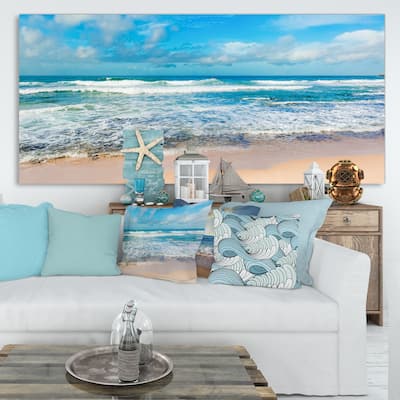 Indian Ocean Panoramic View - Extra Large Seashore Canvas Art