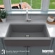 preview thumbnail 64 of 66, Karran Retrofit Farmhouse Quartz Single Bowl Kitchen Sink Kit