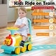 preview thumbnail 27 of 31, 6V Electric Kids Ride On Car Toy Train with 16 Pieces Tracks - 20.3" x 8.5" x 13.6"(L x W x H)