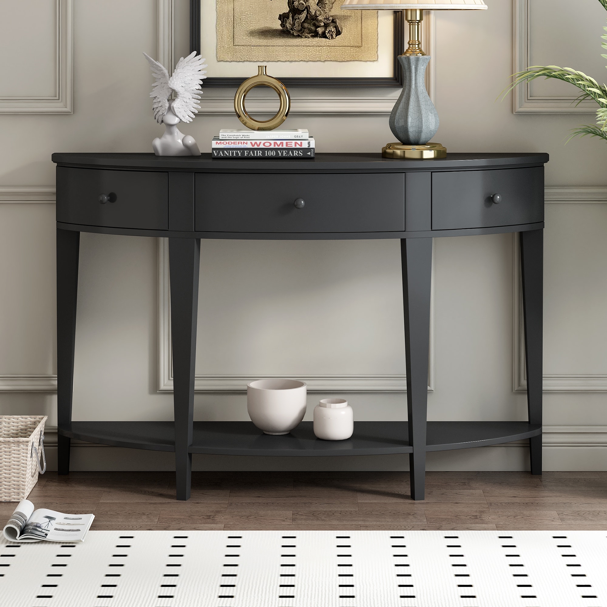 Minimalist console clearance table with drawer