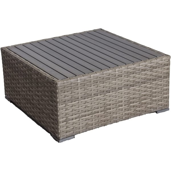 Bali Outdoor Wicker Rattan Coffee Table Overstock 32539108