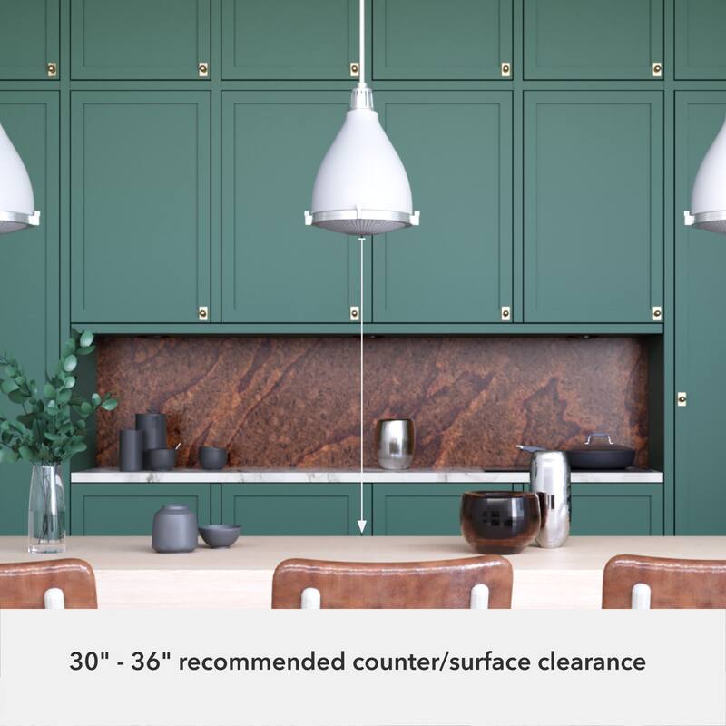 Hunter Bluff View Retro 10" 1-Light Pendant - Kitchen Island, Dining Room - Mid-Century Modern, Contemporary, Transitional