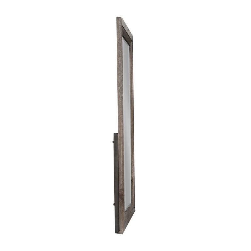 Wali 38 x 44 Dresser Mirror, Beveled, Rectangular Tempered Glass, Gray