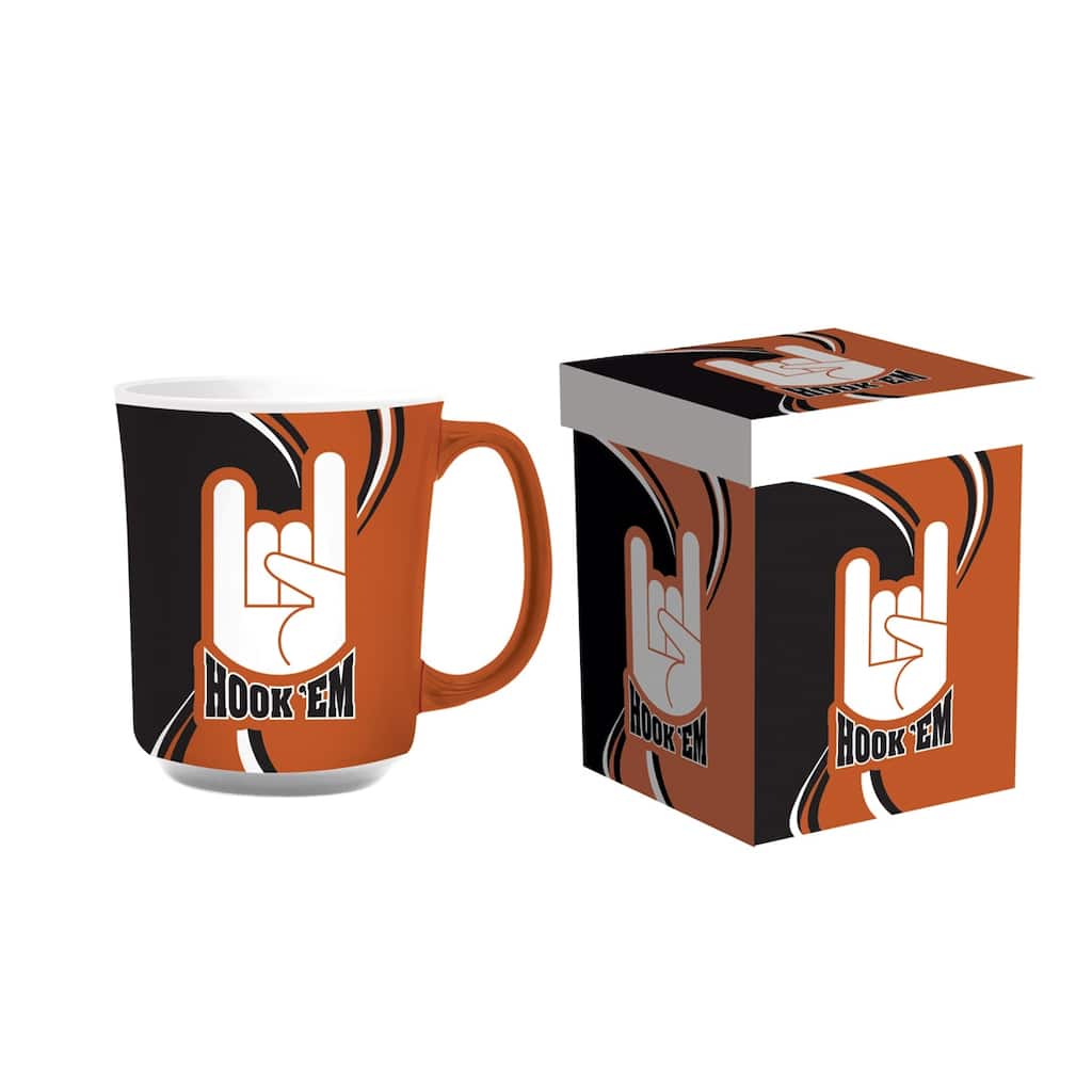 University of Texas, 14 oz Ceramic Coffee Mug w/ Gift Box