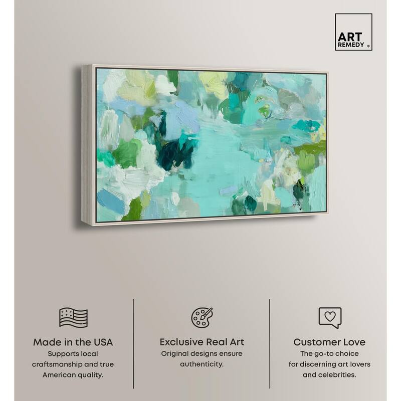 Alista Green Blues Canvas by Art Remedy