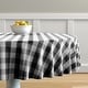 preview thumbnail 26 of 26, Fabstyles Country Check Cotton Tablecloth Black - 60 RD