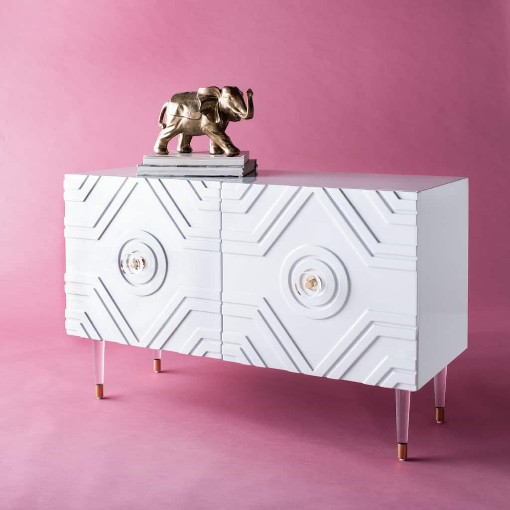 SAFAVIEH Couture Lillie Diamond Sideboard - 42.5" W x 16.1" L x 27.2" H - 43Wx16Dx27H
