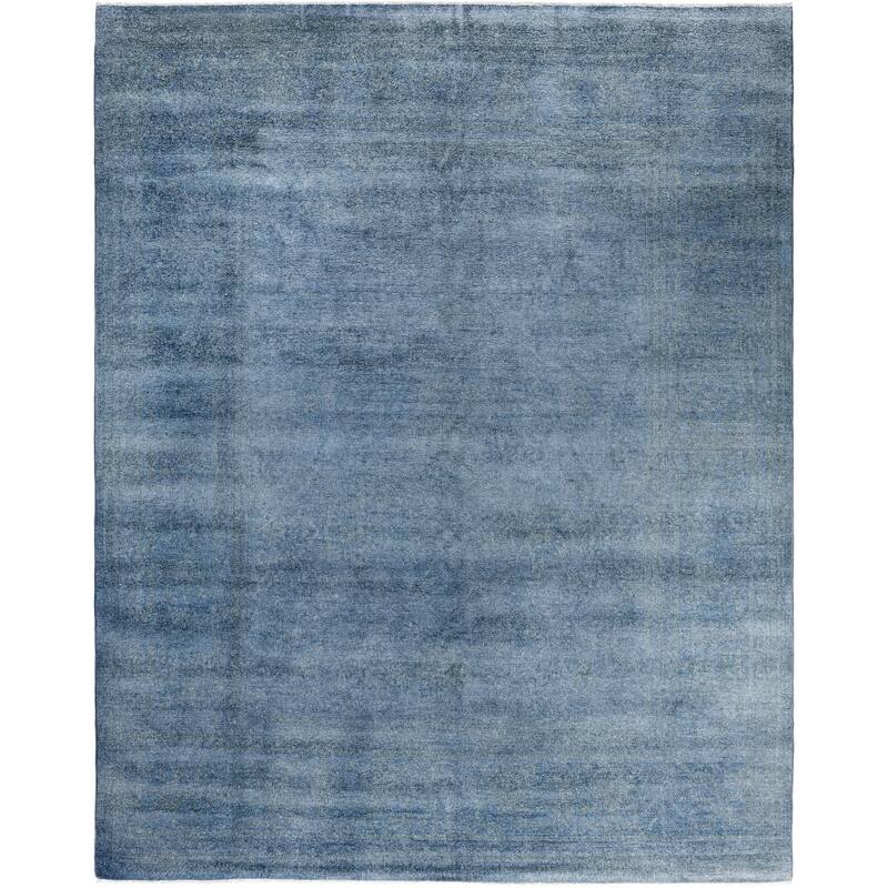 Overdyed One-of-a-Kind Hand-Knotted Area Rug - Blue - 8' 3" x 10' 4"