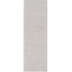 preview thumbnail 24 of 34, Strick & Bolton Carr Handwoven Viscose & Wool Area Rug Light Grey - 2'6" x 8' Runner