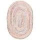 preview thumbnail 26 of 118, SAFAVIEH Georgine Handmade Braided Bohemian Cotton Rug 6' x 9' Oval - Ivory/Multi - Oval