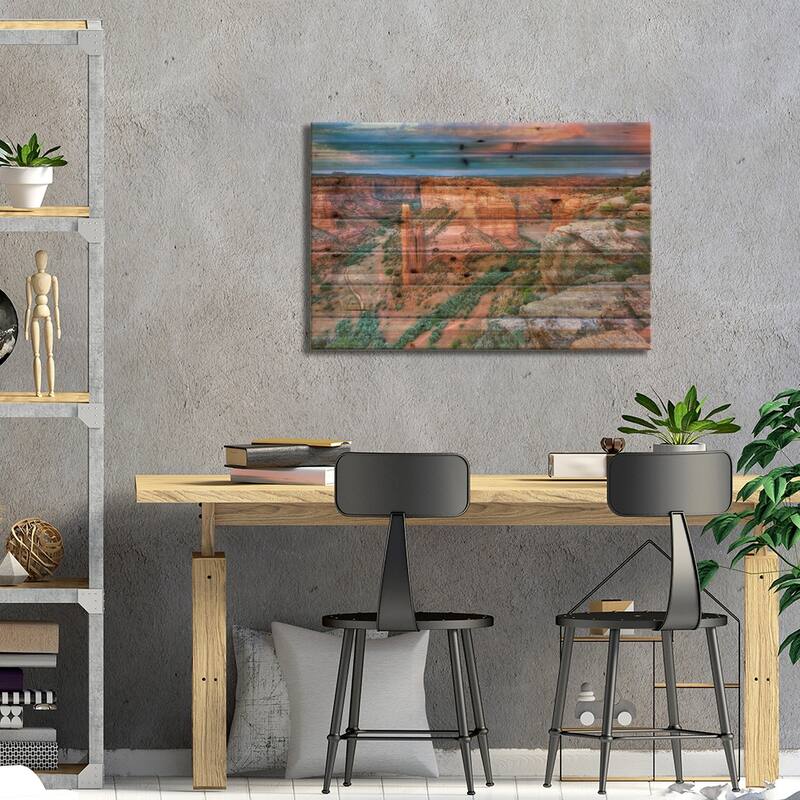 Canyon View VIII Print On Wood by David Drost - Multi-Color