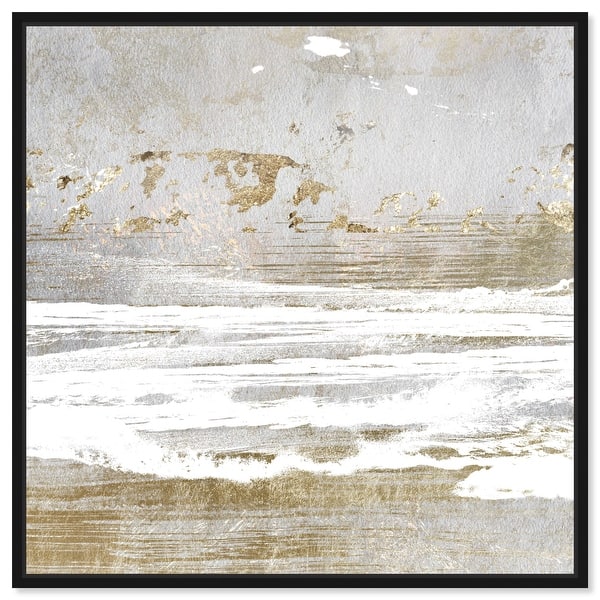 Oliver Gal Abstract Wall Art Framed Canvas Prints Hopeful Romantic Paint Gold Gray Overstock 30897153 Gold and gray stars painted with a rough brush. oliver gal abstract wall art framed