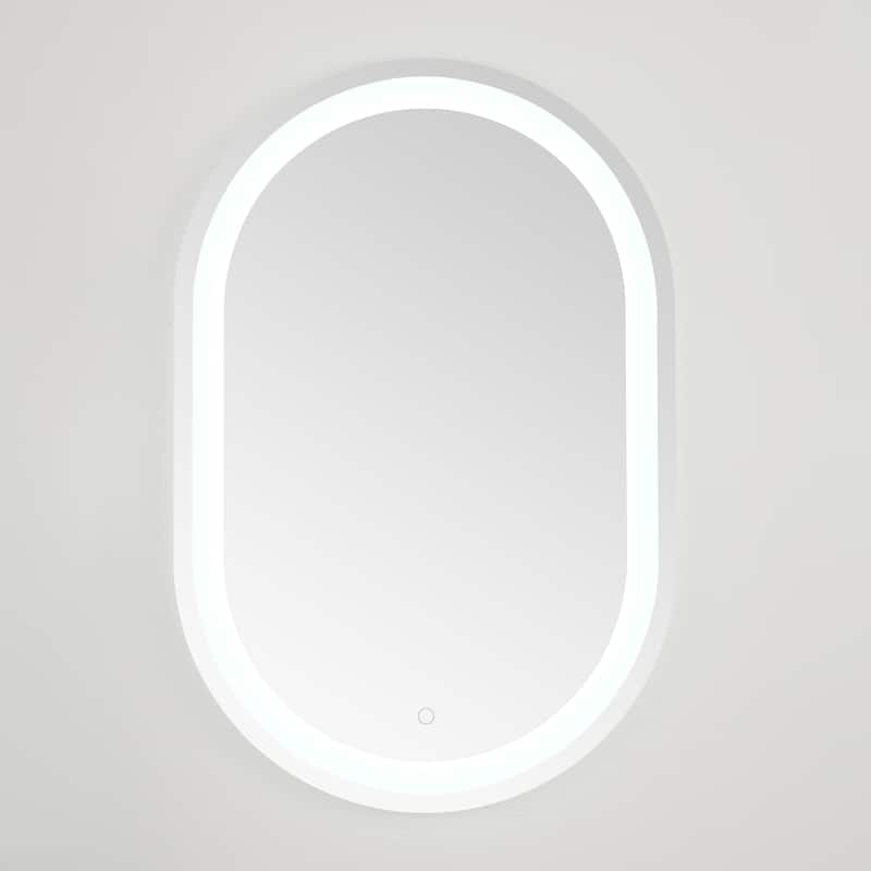 SAFAVIEH Home Crosby 24" LED Vanity Mirror - Silver / White