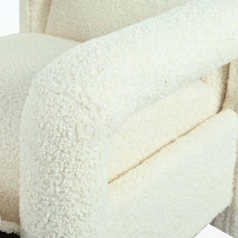 Upholstery Recliner Armchair with Adjustable Backrest, for Living Room Comfort