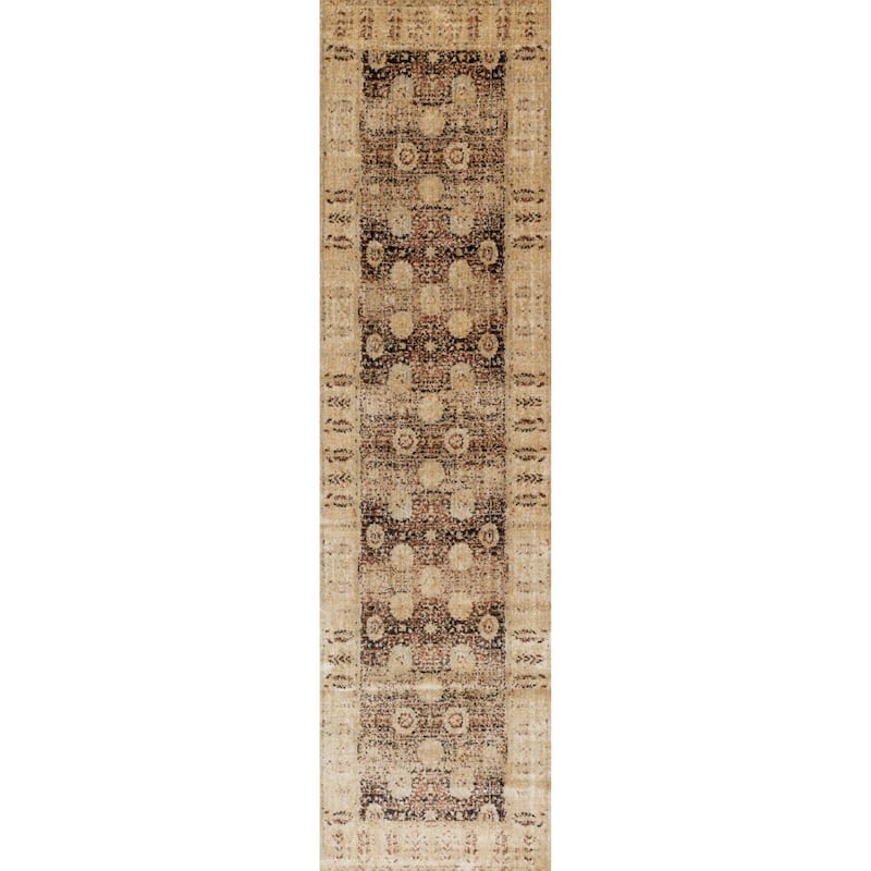 Alexander Home Contessa Traditional Floral Distressed Border Rug