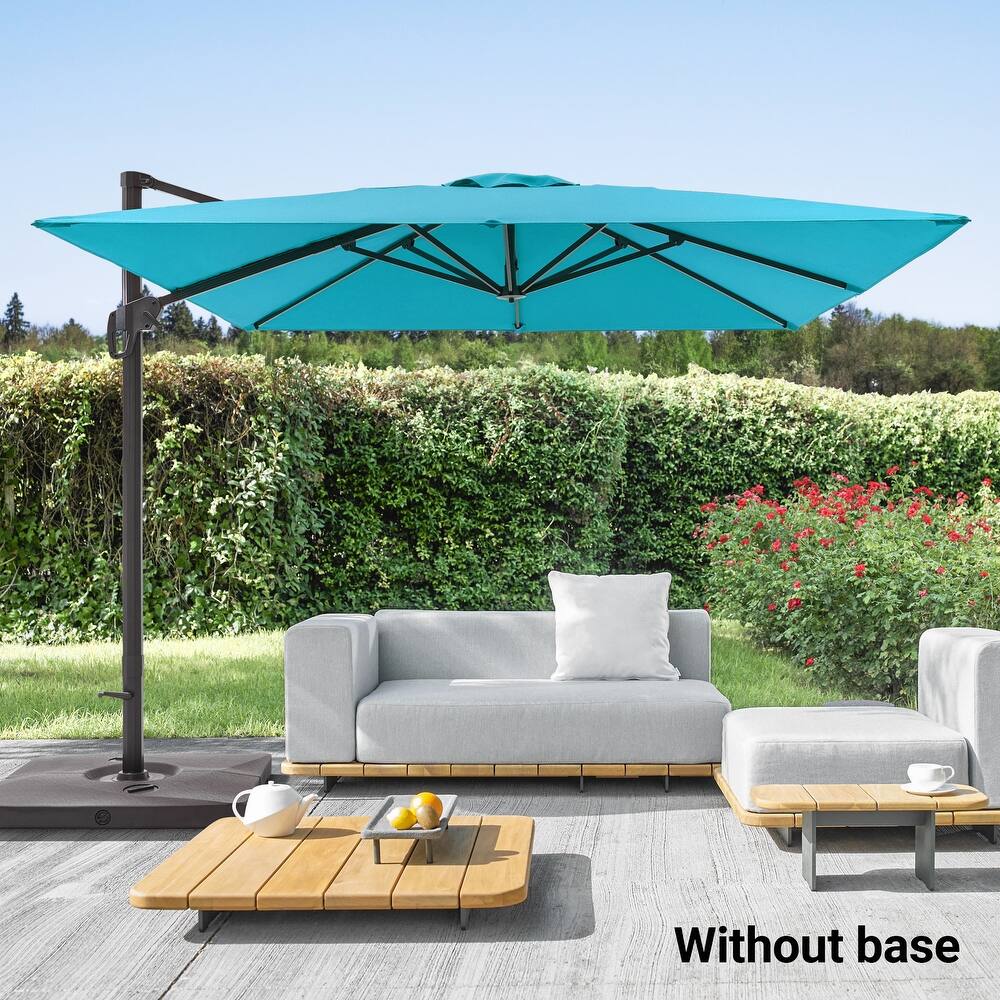 BONOSUKI 10x10FT Cantilever Patio Umbrella Infinite Angle Adjustment