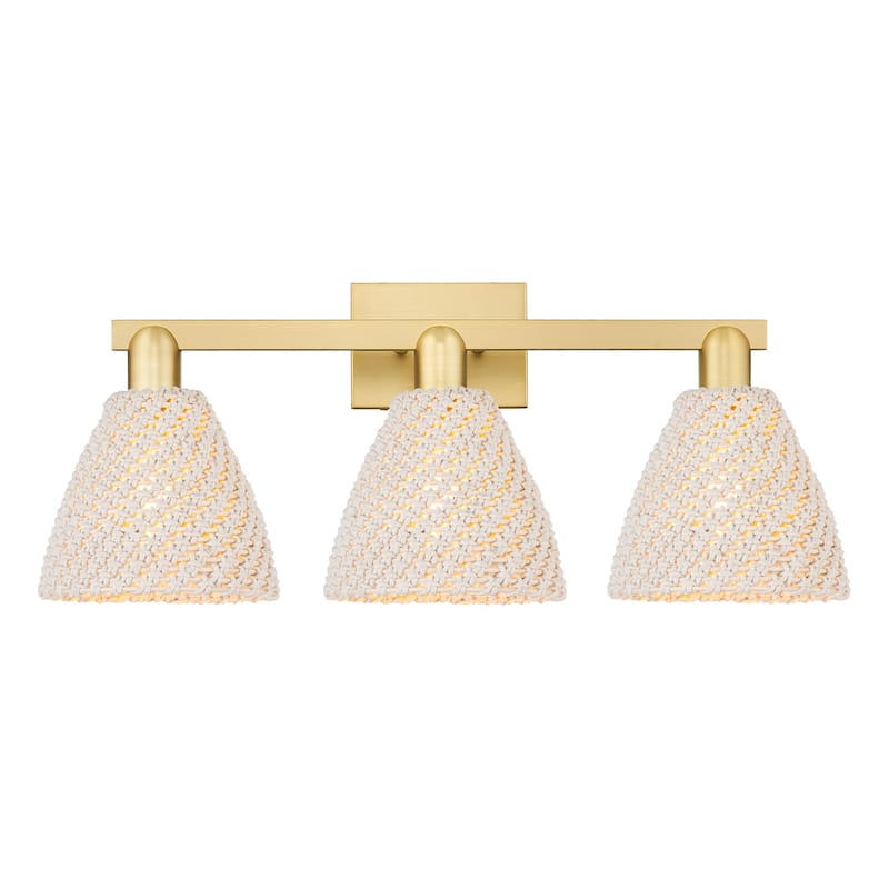 Innovations Lighting 716-3W-11-26 Natural Ballston Dome Vanity Natural - Satin Gold / Natural