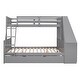 preview thumbnail 30 of 28, Multifunctional Twin over Full Bunk Bed with Trundle, Built-in Desk, Three Storage Drawers & Shelf
