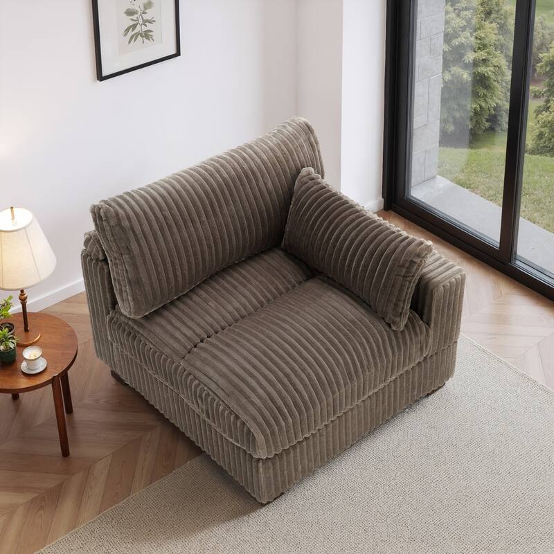 Plush Faux Fur Accent Sofa Chair